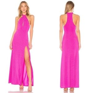 NBD Lenka Hot Pink Maxi Gown Dress